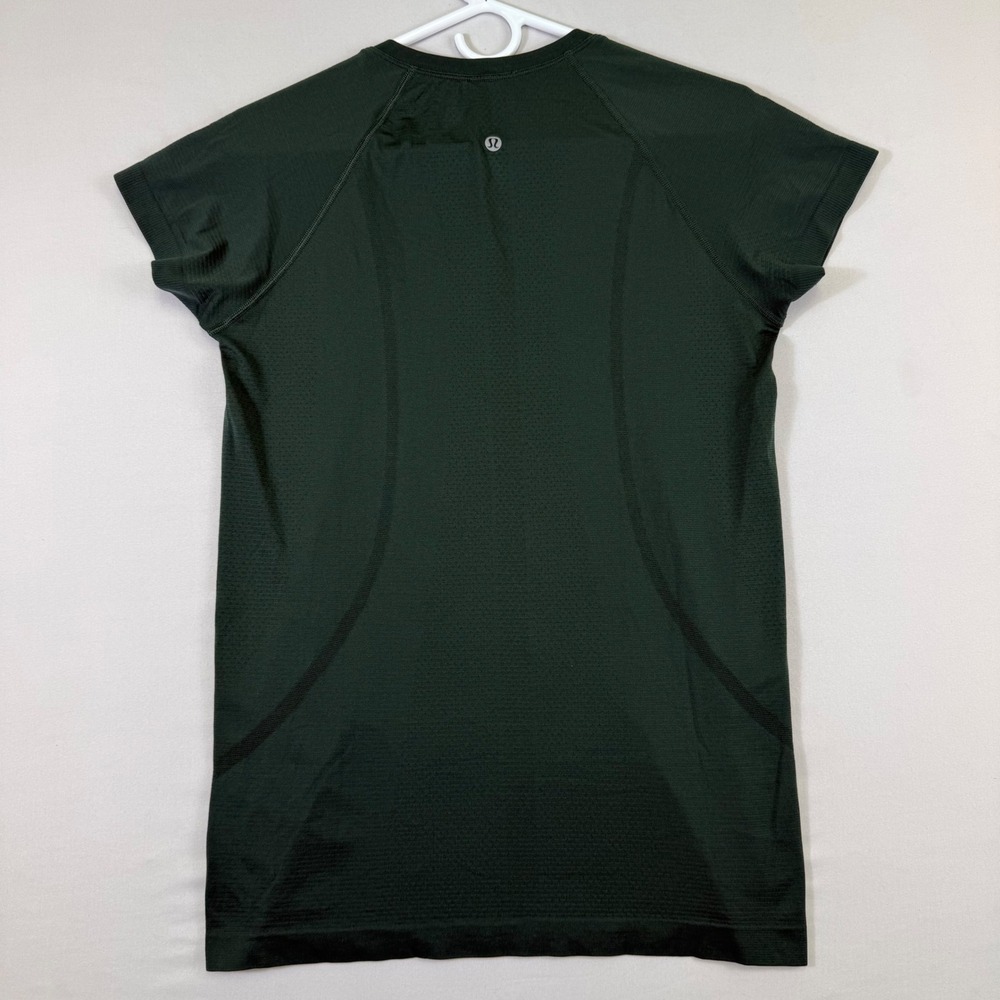 Lululemon Swiftly Tech 2.0 Shirt Womens 10 Green Short Sleeve Activewear Run Gym - Picture 6 of 7